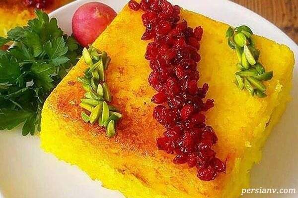 طرز تهیه ته چین لوبیا پلو