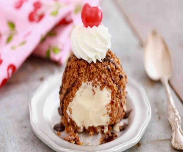 طرز تهیه بستنی سرخ شده