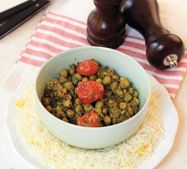  خورش نخودسبز و شوید