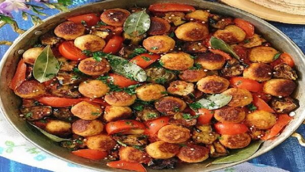 خوراک کوفته و بادمجان