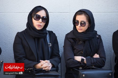 نفیسه روشن و پرستو صالحی تشییع پیکر پیام صابری