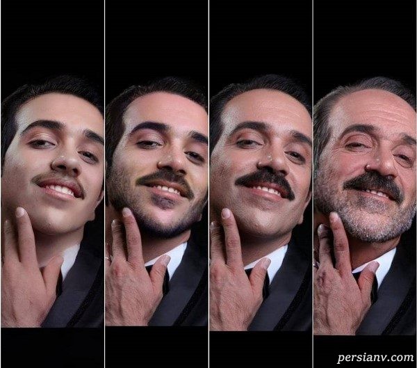 امیر کربلایی زاده چالش عکس پیری بازیگران