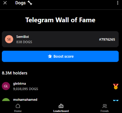 صفحه اصلی برنامه Dogs