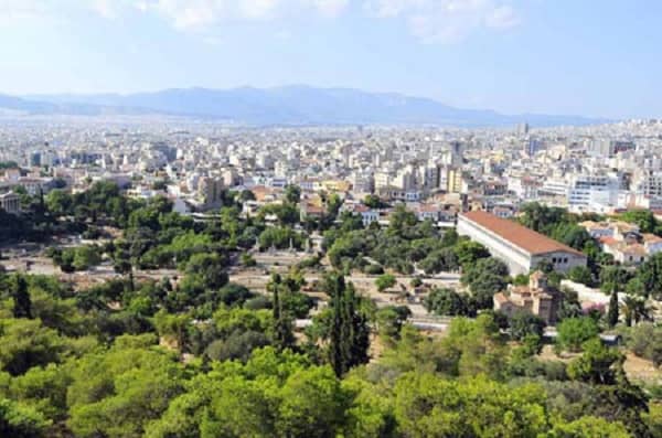 دورنمایی از شهر آتن