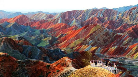 Zhangye Danxia در گانسو مکانهای تفریحی و دیدنی چین