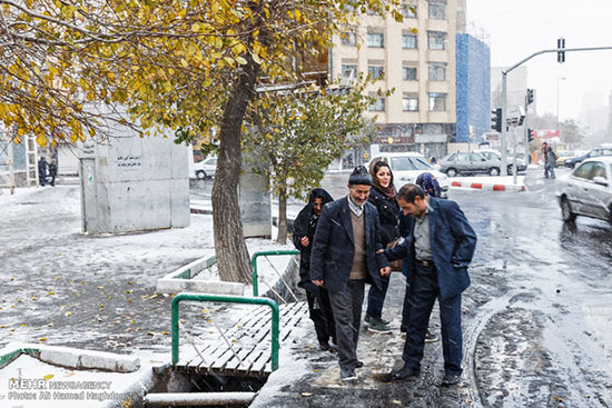 بارش برف در تبریز
