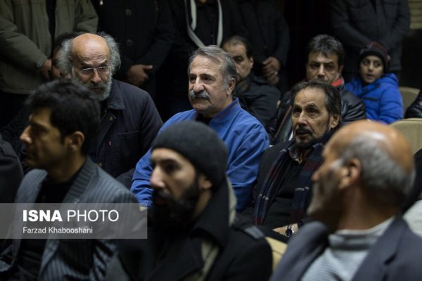 مجید قناد، مهران رجبی و کیانوش عیاری در مراسم ترحیم مرحوم حسین محب اهری مراسم ترحیم حسین محب اهری