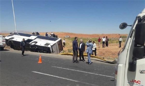 حادثه واژگونی اتوبوس