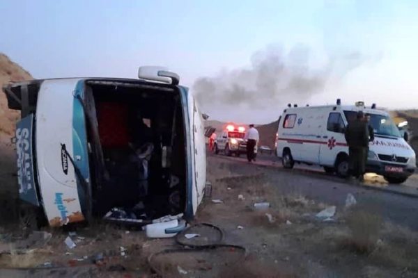 حادثه واژگونی اتوبوس