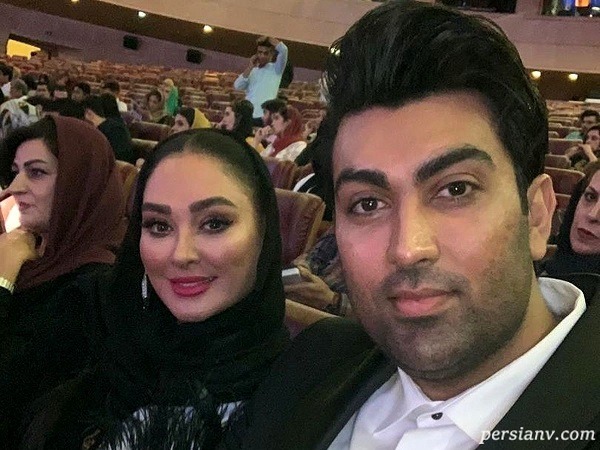 الهام حمیدی و همسرش