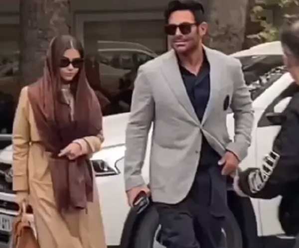 گشت‌وگذار محمدرضا گلزار با همسرش