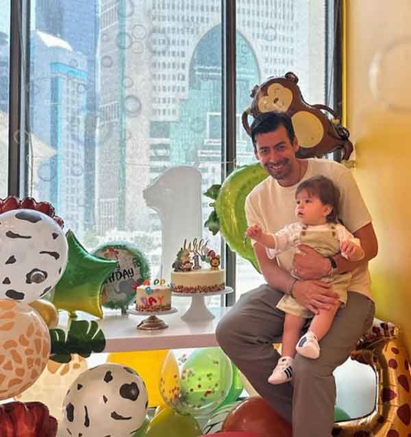فریدون زندی در روز تولد پسرش