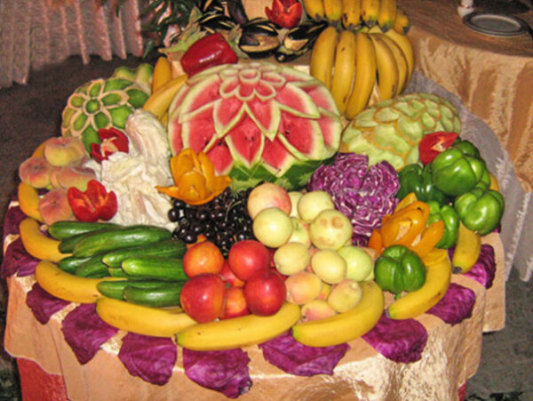 مدل تزیین میوه روی میز