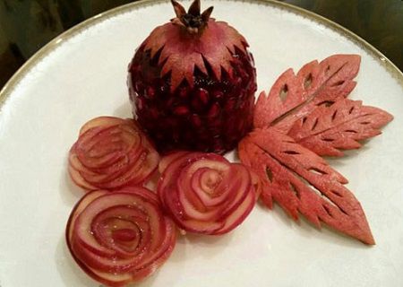 تزئین انار شب یلدا
