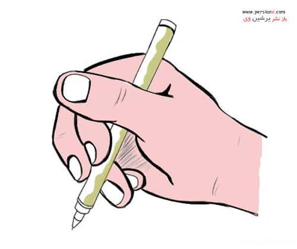 نحوه گرفتن قلم در دست