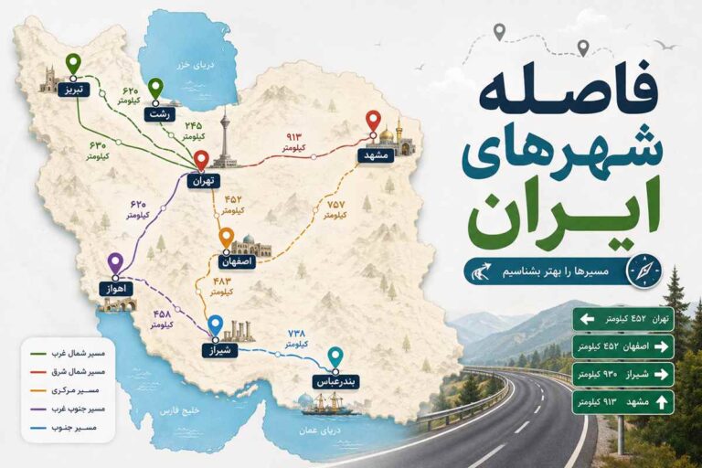 فاصله شهرهای ایران