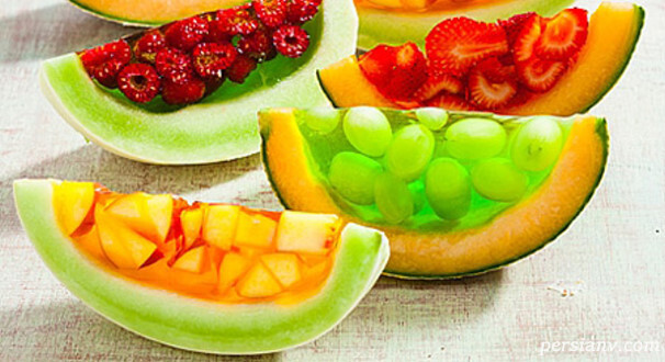 تزیین ژله با میوه