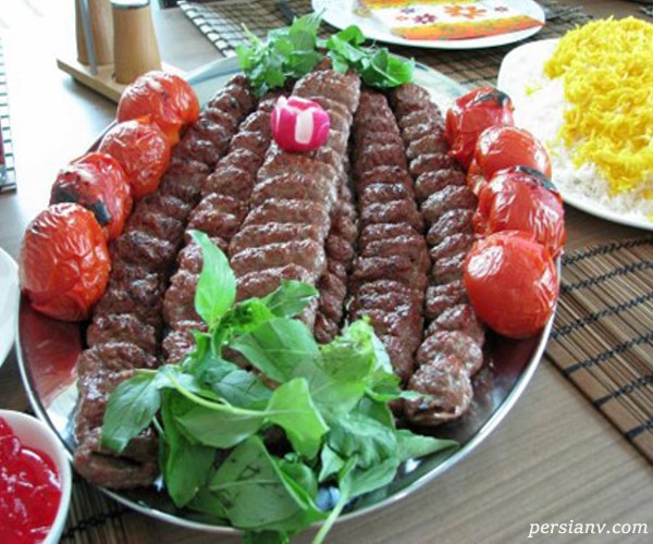 تزیین کباب کوبیده