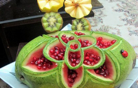 تزئین انار شب یلدا