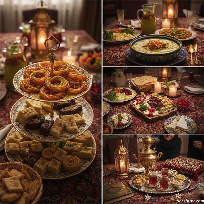 تزیین سفره افطار برای مهمانی ؛ ایدههایی نو برای تزیین میز افطار در مهمانیهای مجلل