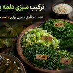 داخل دلمه چه سبزی بریزیم؟ ترکیب دقیق سبزی دلمه برگ مو و نسبت آن