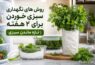 تازه ماندن سبزی خوردن