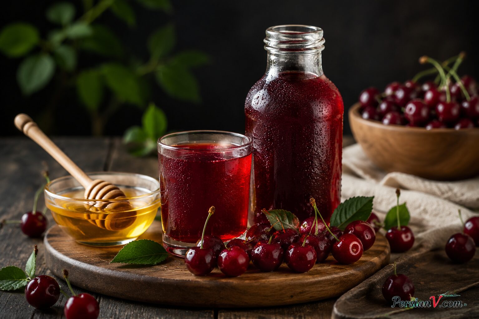 شربت آلبالو بدون شکر