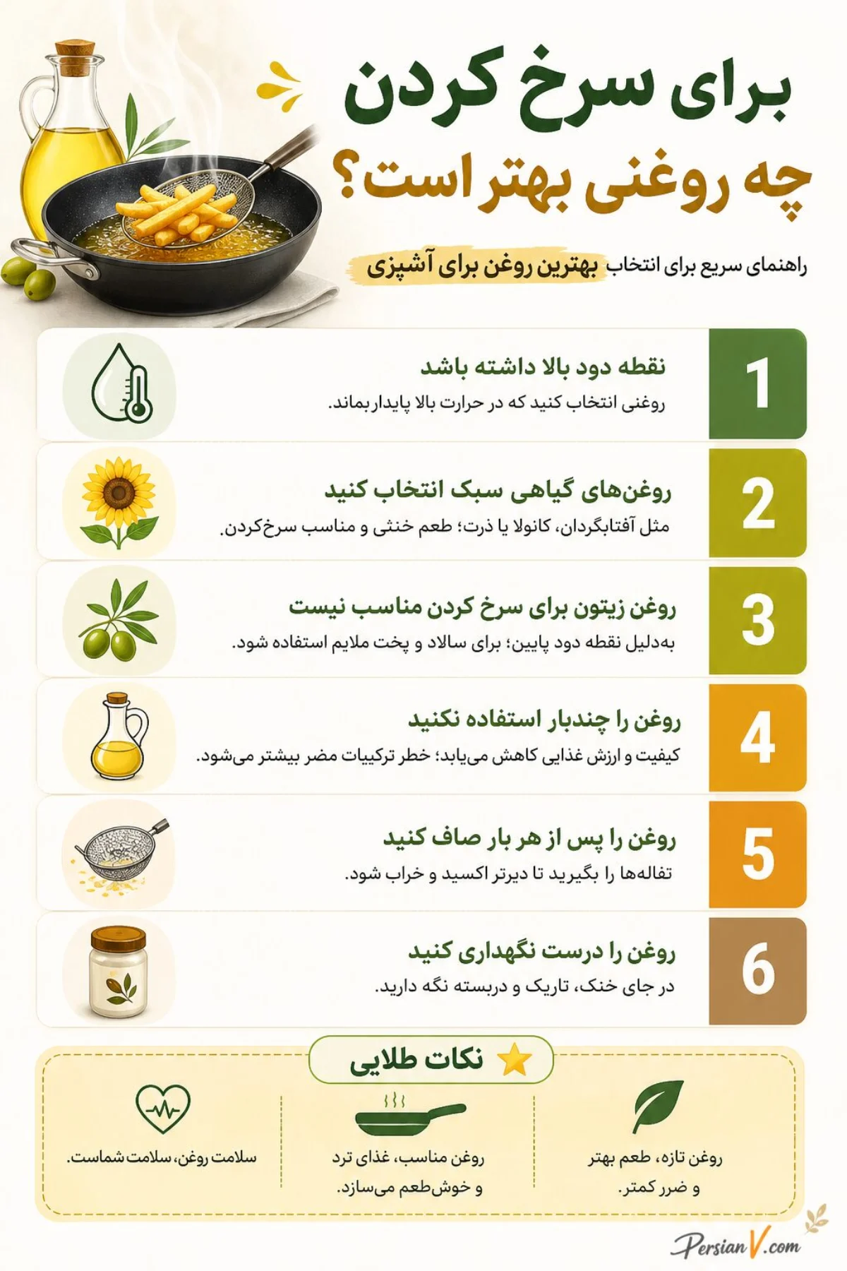 بهترین روغن برای آشپزی بهترین روغن برای آشپزی