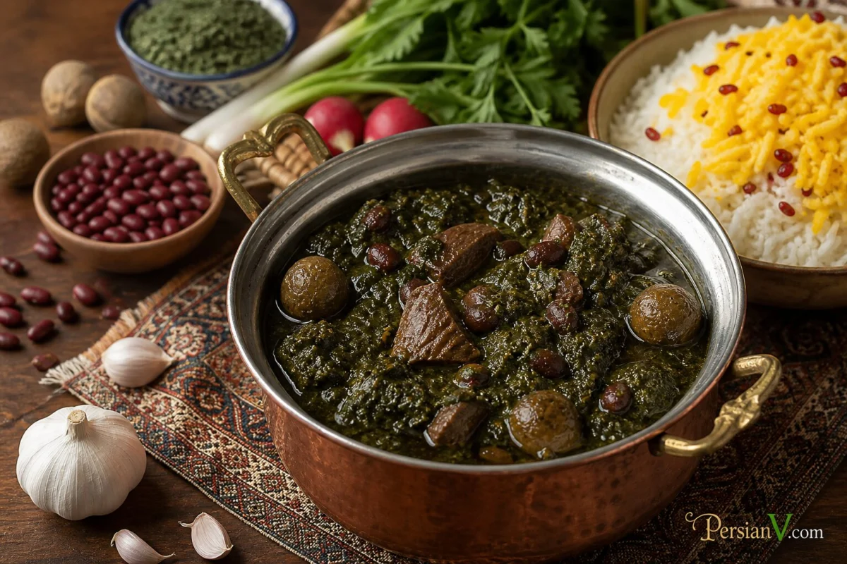 چرا قورمه سبزی آب می‌اندازد یا تلخ می‌شود؟ راهکار رفع شوری، سفتی گوشت و لوبیا