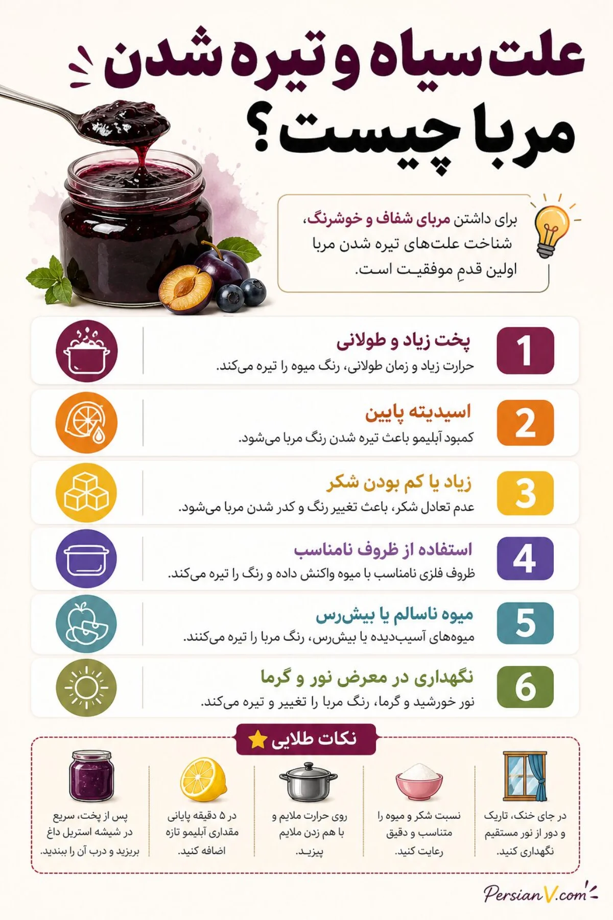 مربای شفاف و خوشرنگ مربای شفاف و خوشرنگ