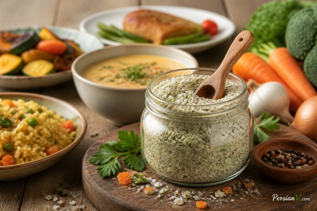 نمک سبزیجات خانگی