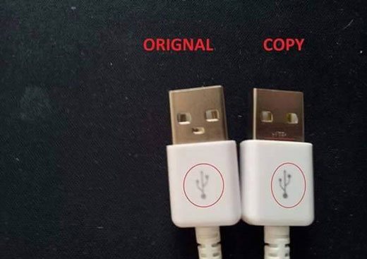چگونگی تشخیص کابل شارژ تقلبی از اصل تشخیص کابل شارژ تقلبی از اصل