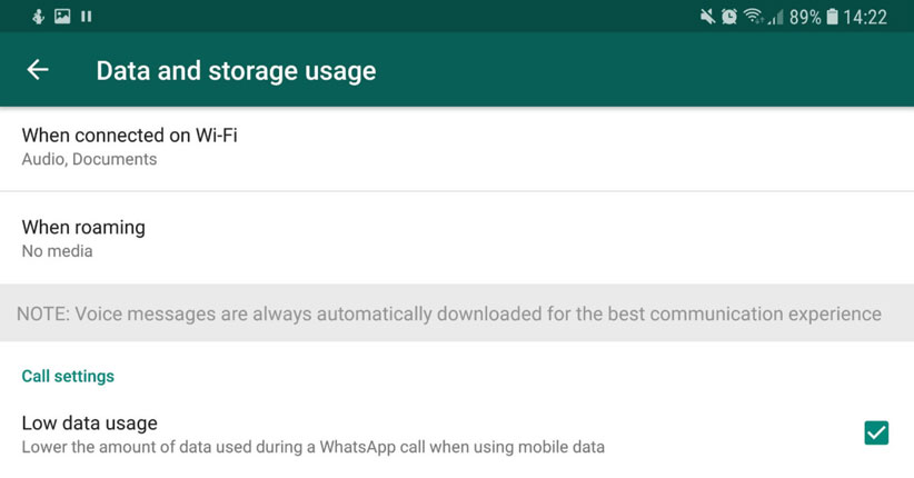 کاهش مصرف اینترنت تماس در واتس آپ ترفند WhatsApp