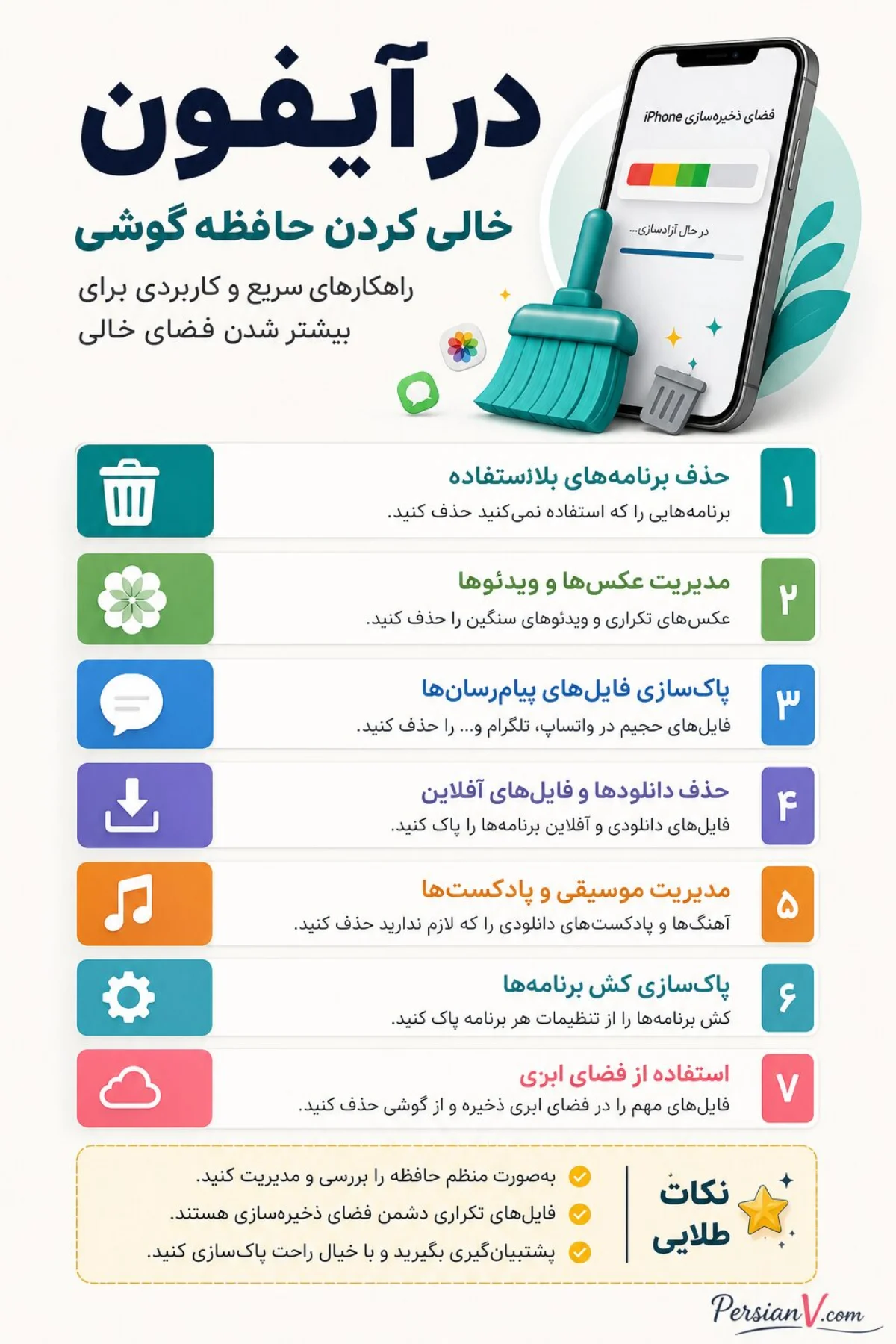 خالی کردن حافظه گوشی خالی کردن حافظه گوشی