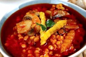 خورش قیمه با قارچ