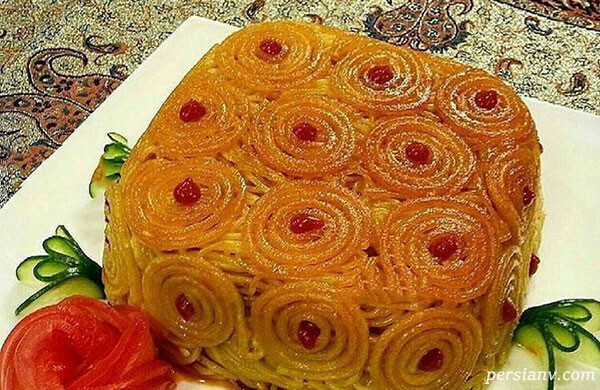ته دیگ ماکارونی برنج
