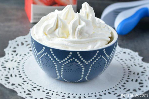 طرز تهیه خامه فرم گرفته