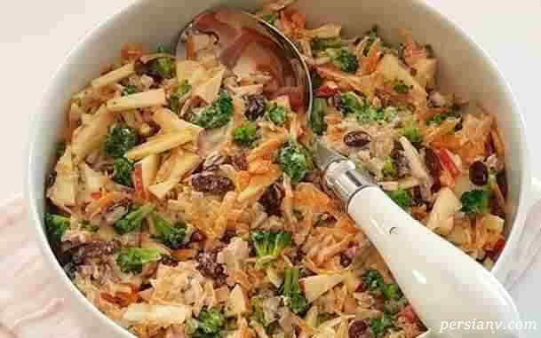 طرز تهیه سالاد کلم بروکلی خوشمزه و بی نظیر