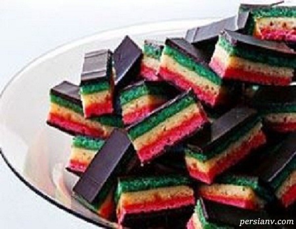 طرز تهیه شیرینی نوروزی هفت لایه