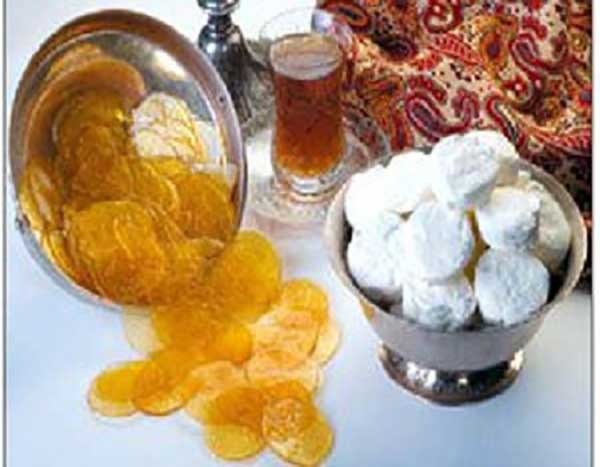 طرز تهیه ی گزاصفهان و پولکی زعفرانی