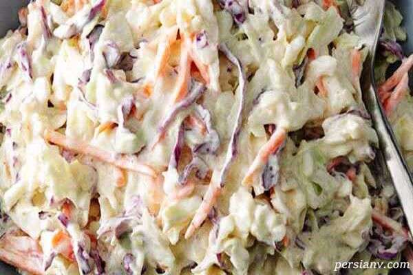 طرز تهیه سالاد کلم پیچ سفید