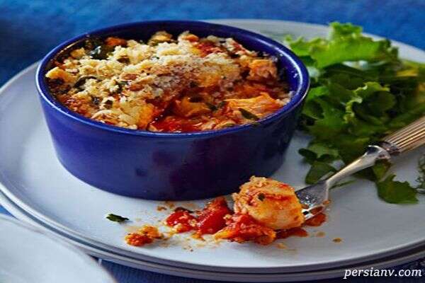 طرز تهیه گراتن ماهی مدیترانه‌ای