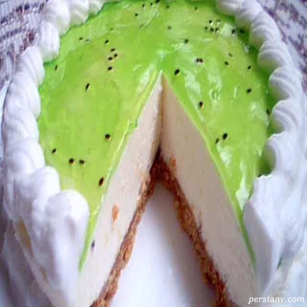 چیز کیک کیوی طرز تهیه چیز کیک یخچالی