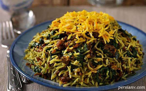 اسفناج پلو با هویج یک غذای مقوی و خون ساز برای شما