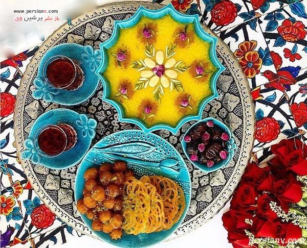تزیین شله زرد ساده