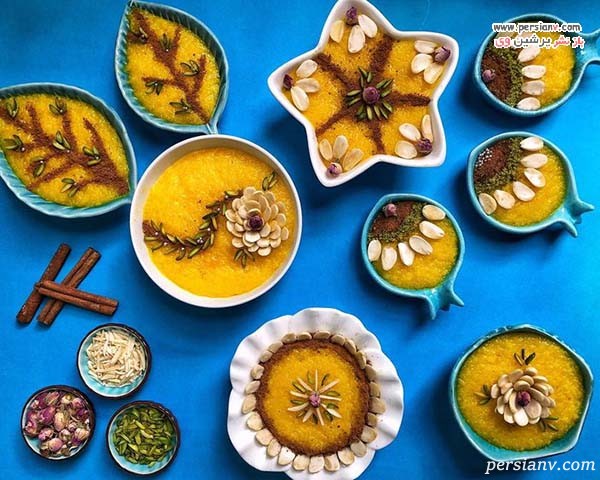 تزیین شله زرد بدون شابلون