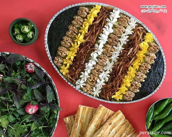 کشک بادمجان ساده تزیین کشک بادمجان ساده