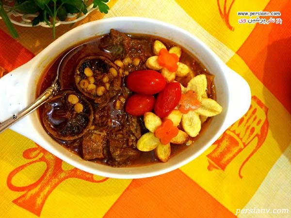 قیمه سیب زمینی ساده و زیبا تزیین قیمه سیب زمینی