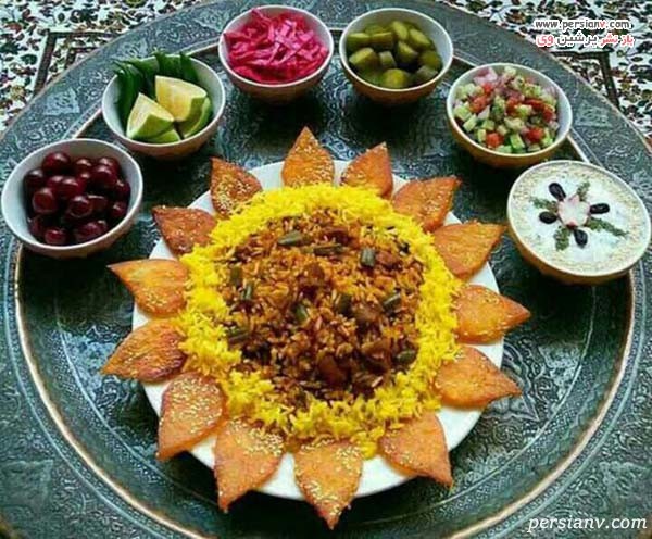 تزیین ته دیگ با سیب زمینی تزیین ته دیگ برنج