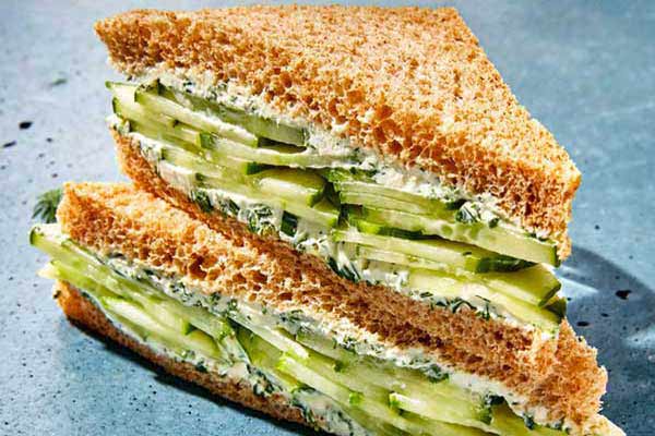 ساندویچ خیار با 5 دستور تهیه آسان و خوشمزه